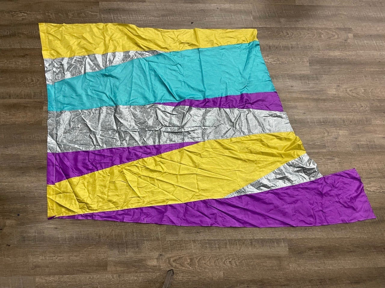 Teal, Yellow, and Purple silks