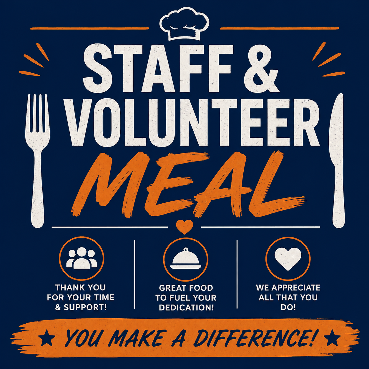Staff & Volunteer Meal – Football Game | August 28th